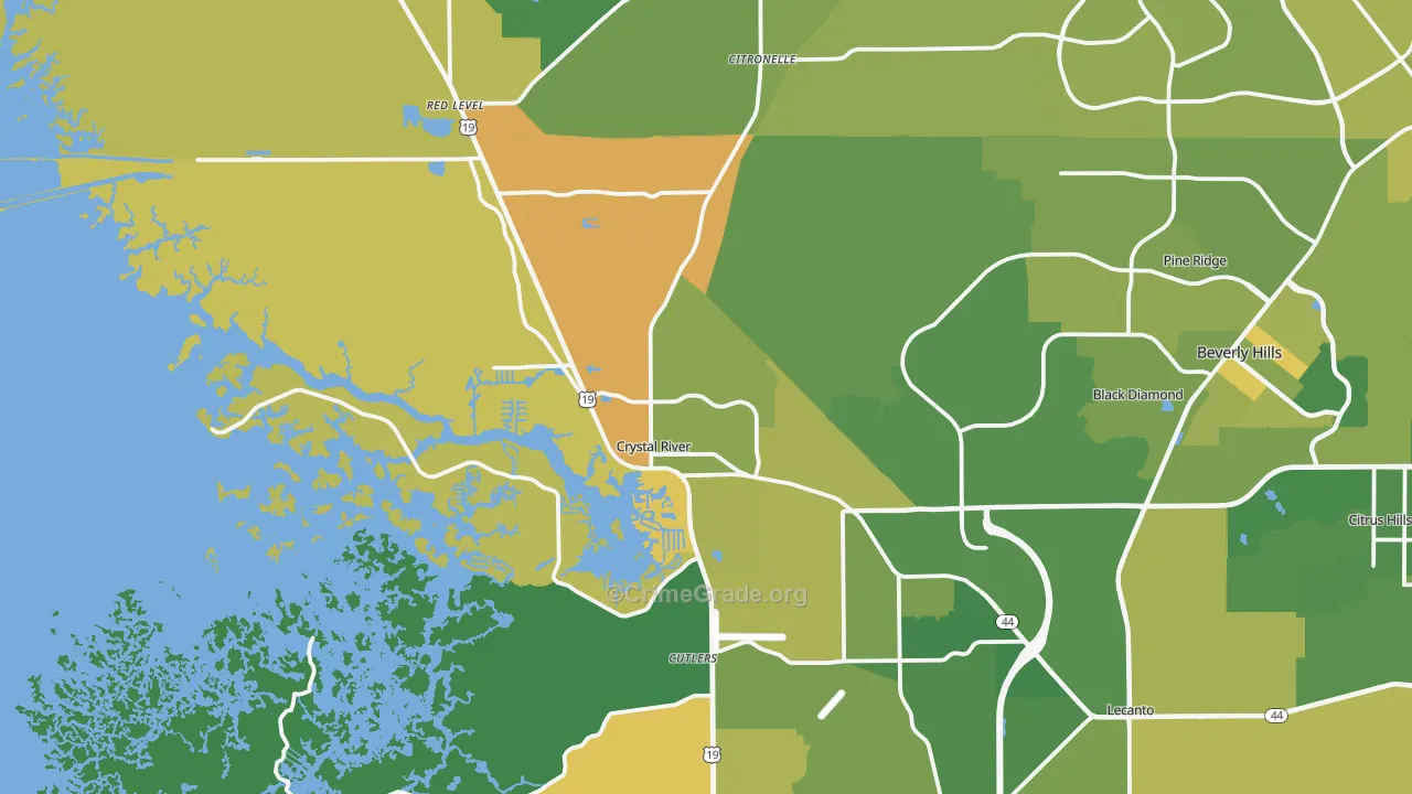 Crystal River, FL Map of Murder Rates