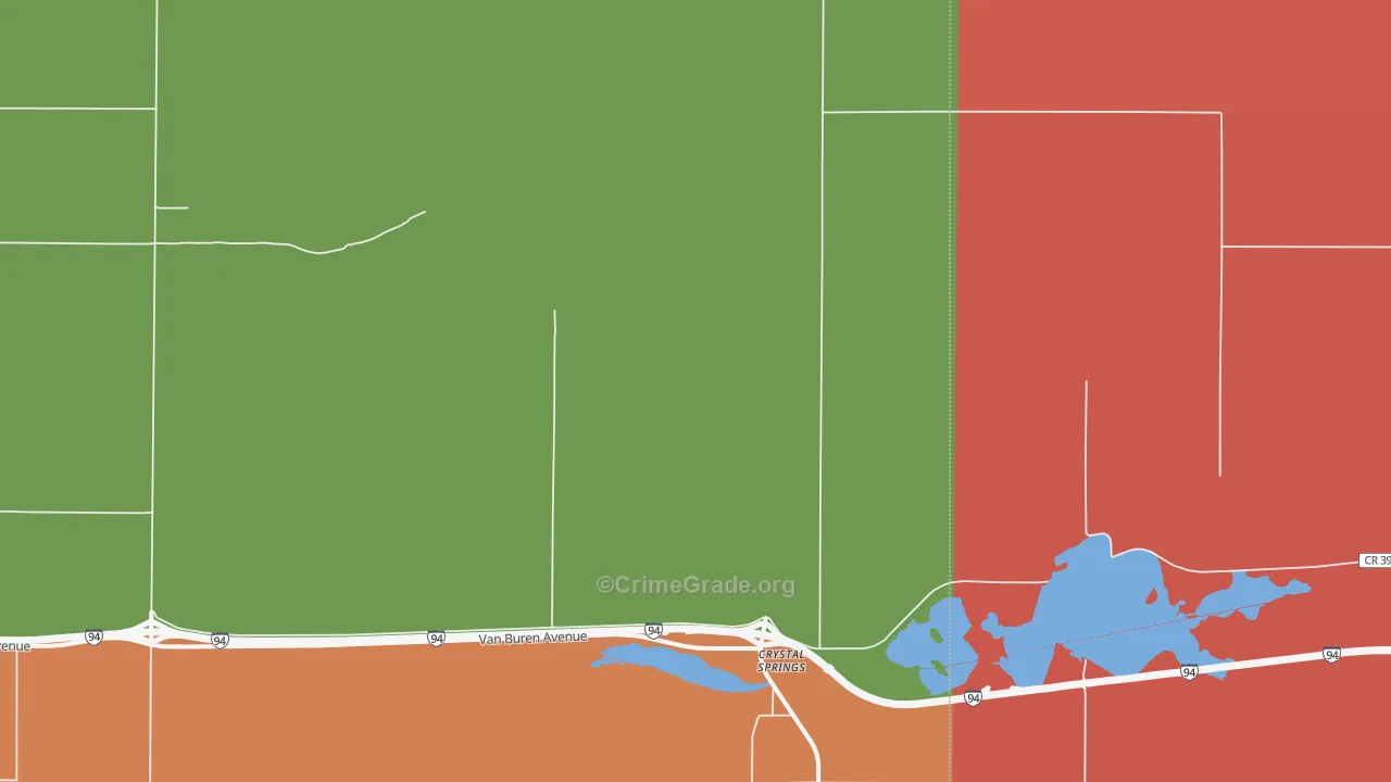 Crystal Springs, ND Map of Murder Rates