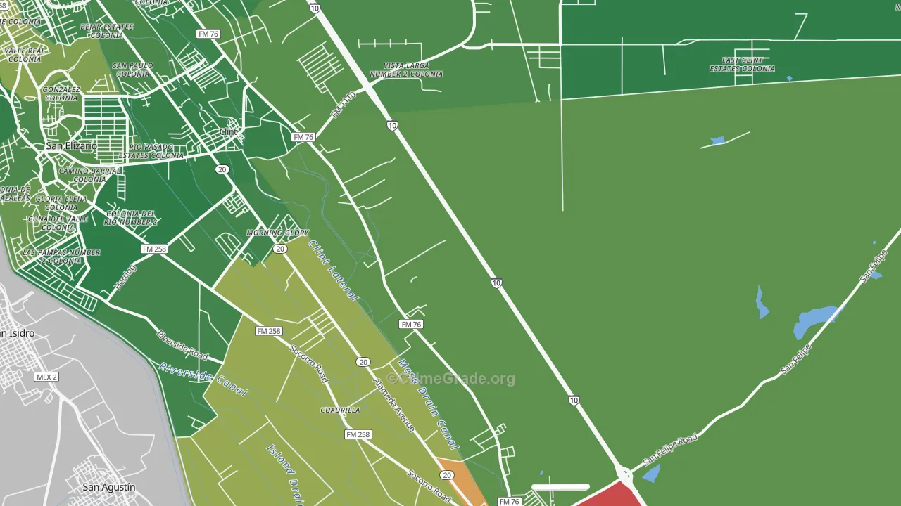 Cuadrilla, TX Map of Murder Rates