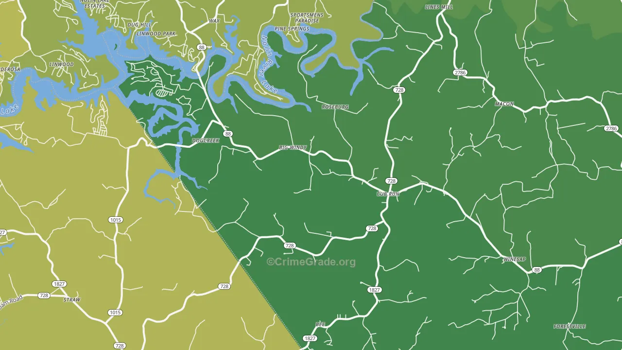 Cub Run, KY Map of Murder Rates