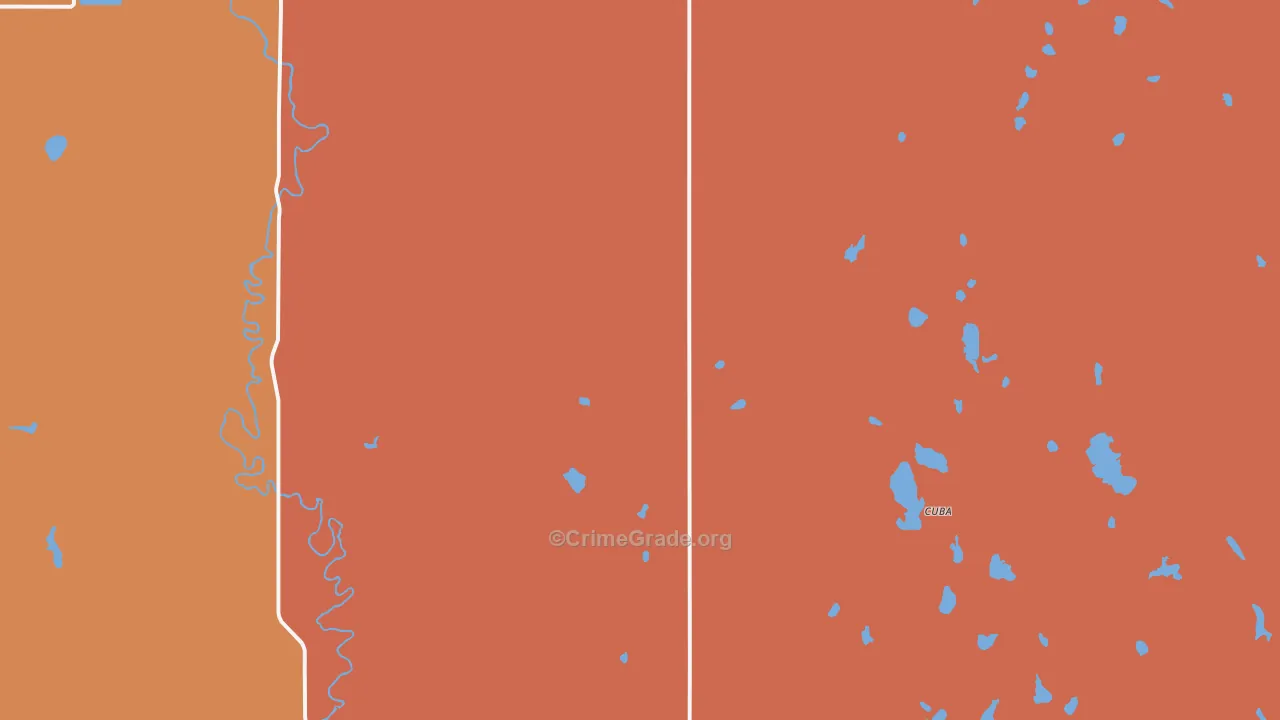 Cuba, ND Map of Murder Rates