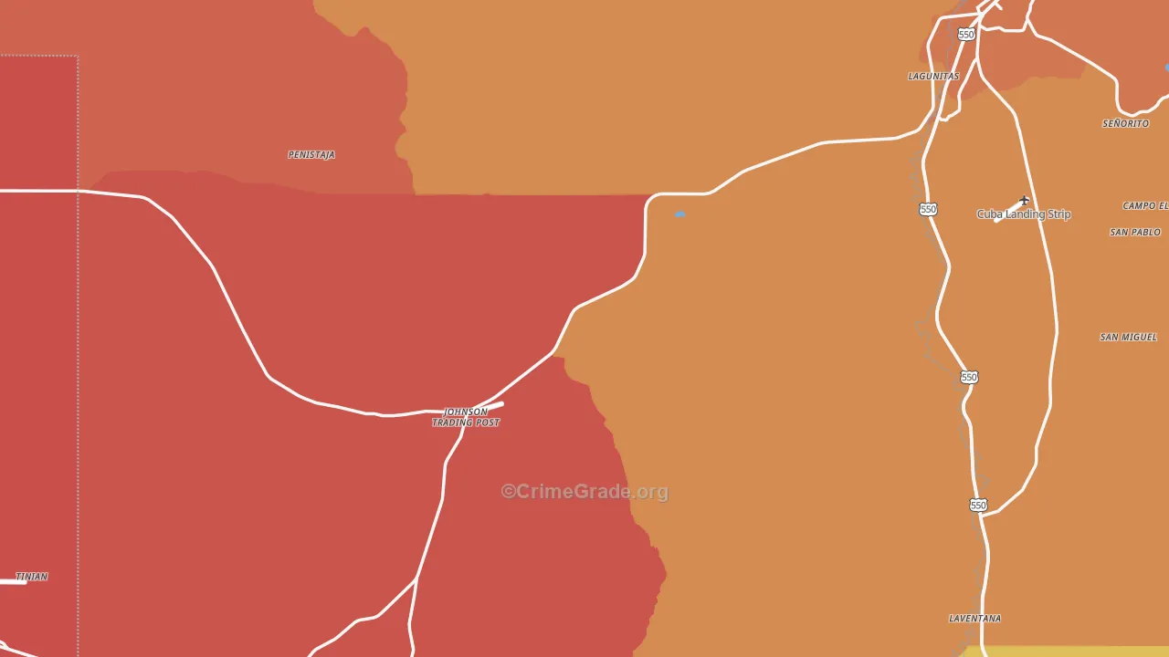Cuba, NM Map of Murder Rates