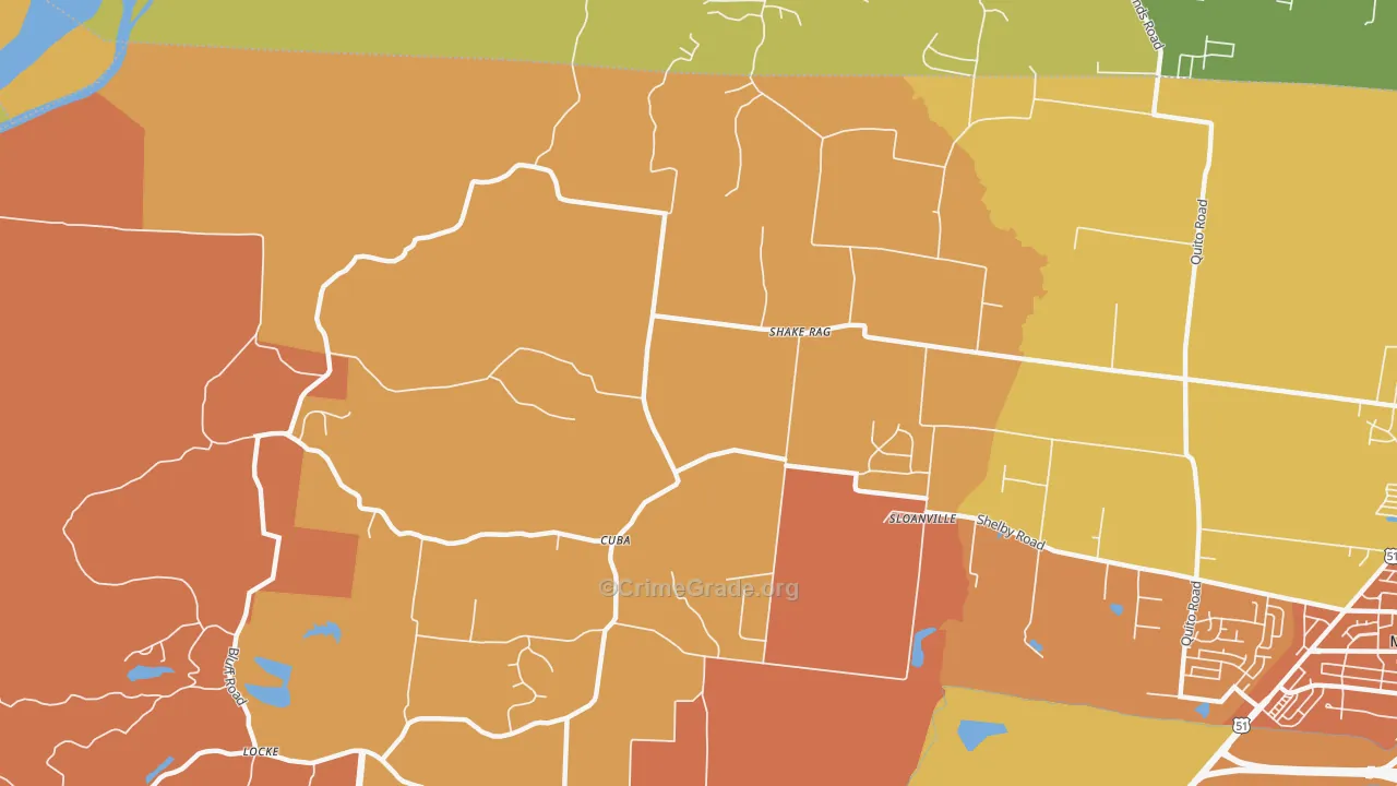 Cuba, TN Map of Murder Rates