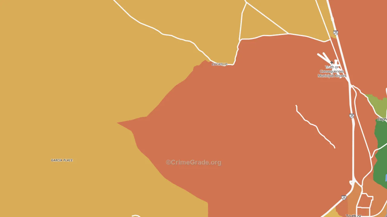 Cuchillo, NM Map of Murder Rates
