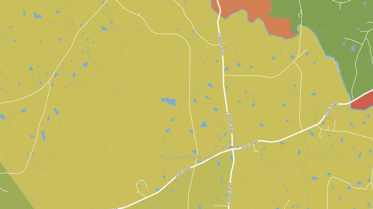 Culbreth, NC Map of Murder Rates