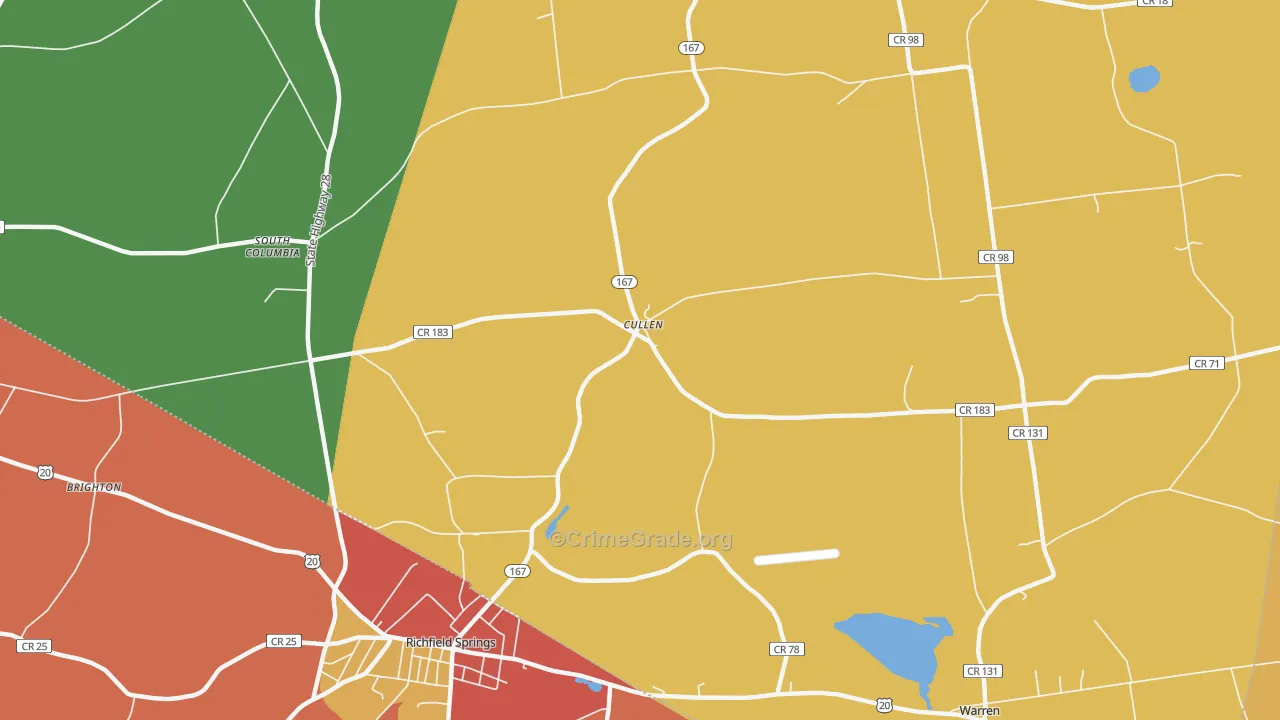 Cullen, NY Map of Murder Rates