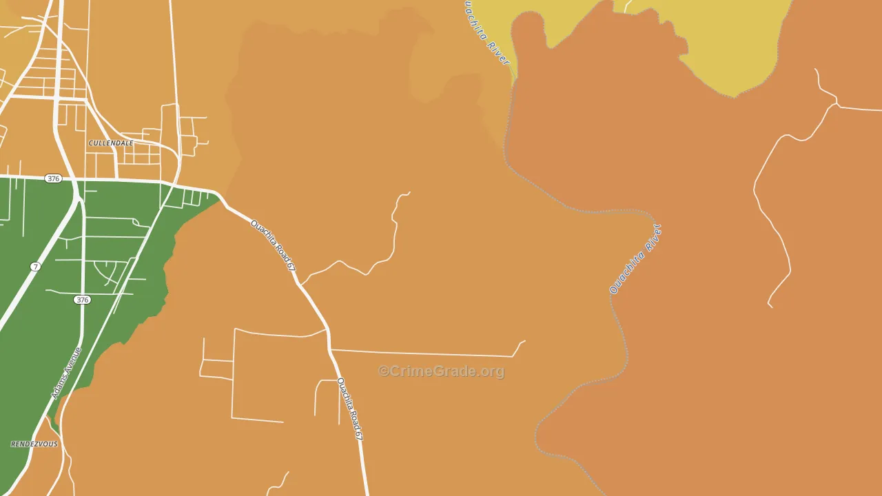 Cullendale, AR Map of Murder Rates