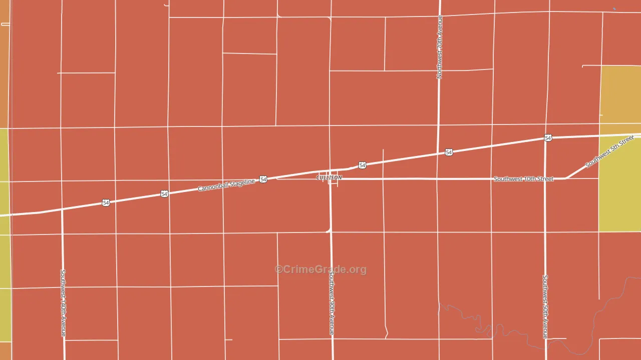 Cullison, KS Map of Murder Rates