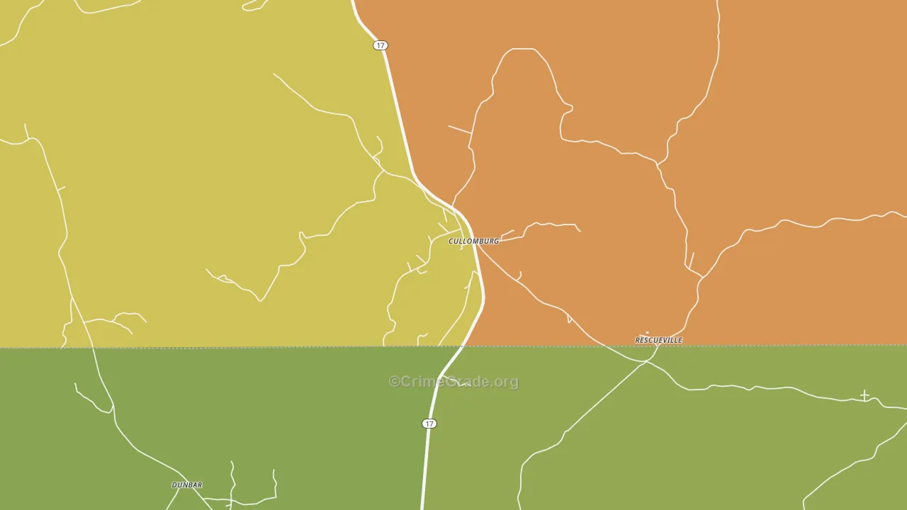 Cullomburg, AL Map of Murder Rates