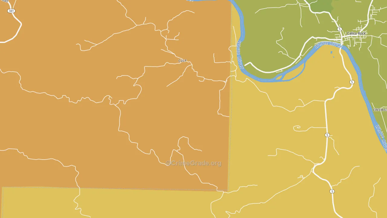 Culp, AR Map of Murder Rates