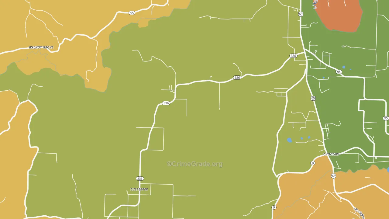 Culpeper, AR Map of Murder Rates