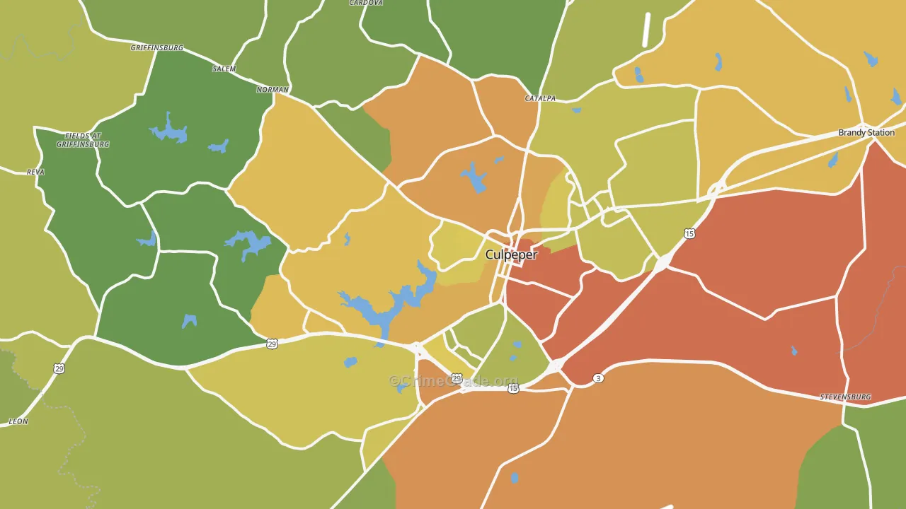 Culpeper, VA Map of Murder Rates
