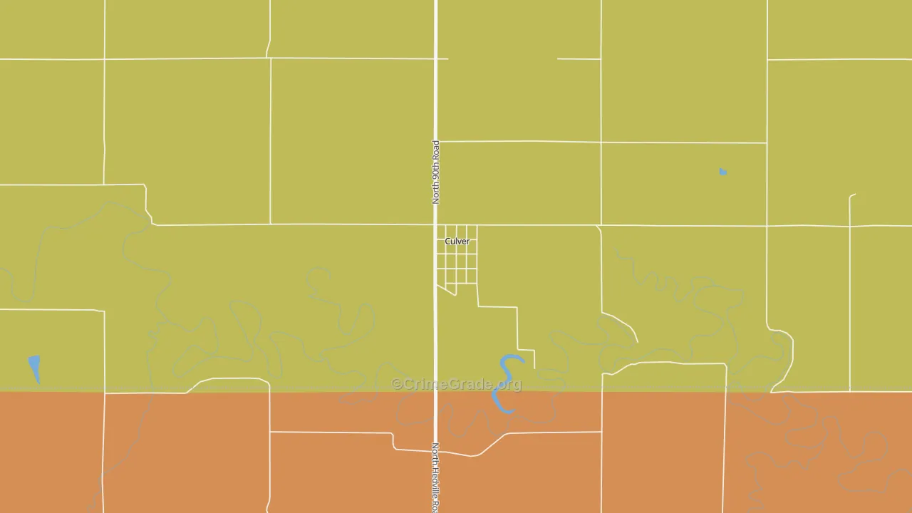 Culver, KS Map of Murder Rates