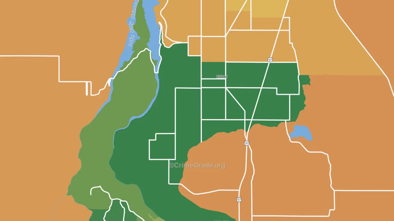 Culver, OR Map of Murder Rates