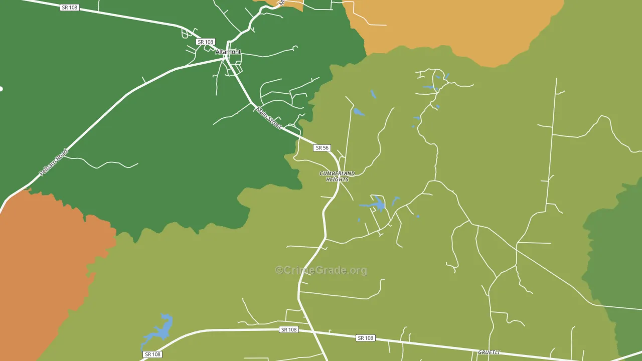 Cumberland Heights, TN Map of Murder Rates