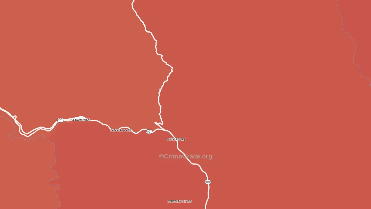 Cummings, CA Map of Murder Rates