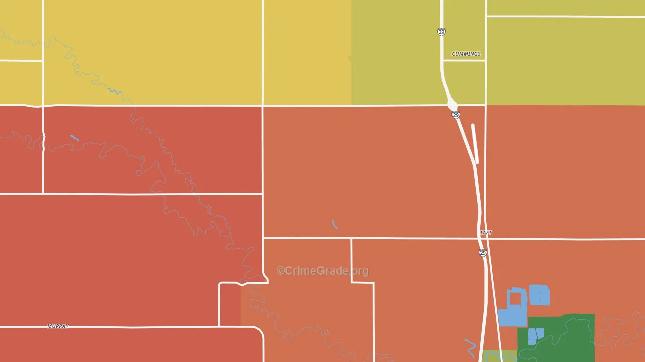 Cummings, ND Map of Murder Rates