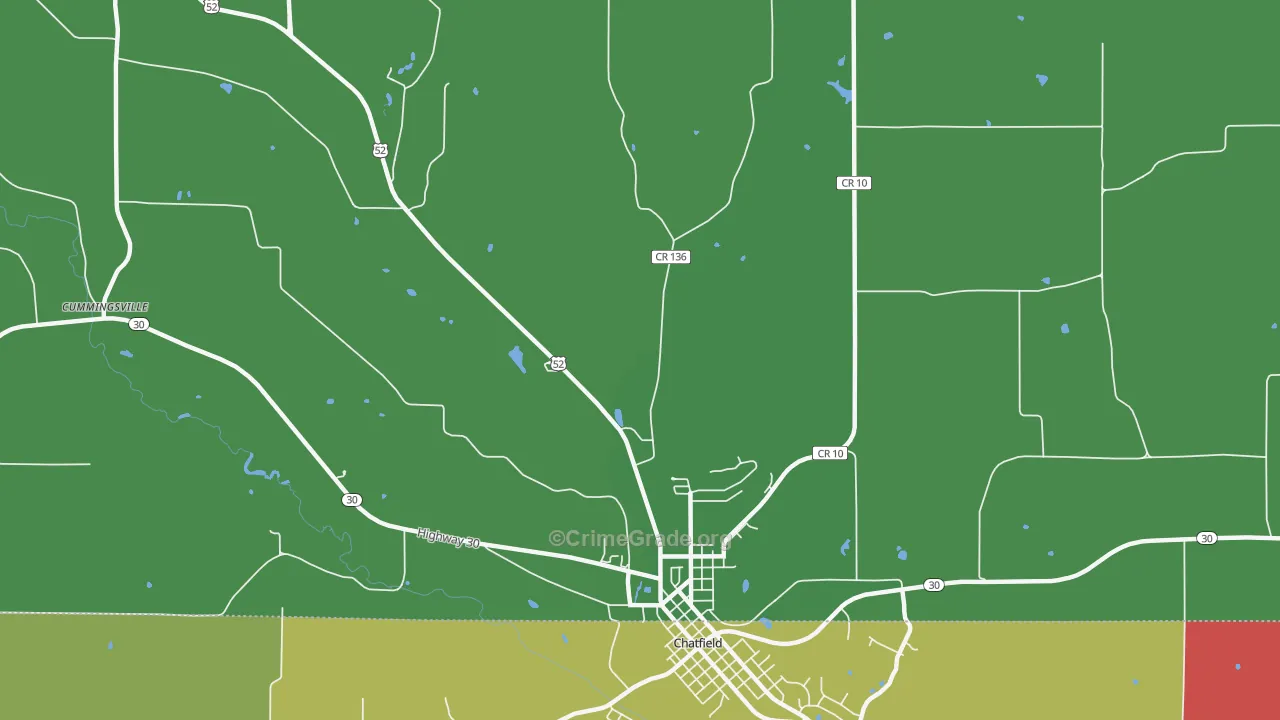 Cummingsville, MN Map of Murder Rates