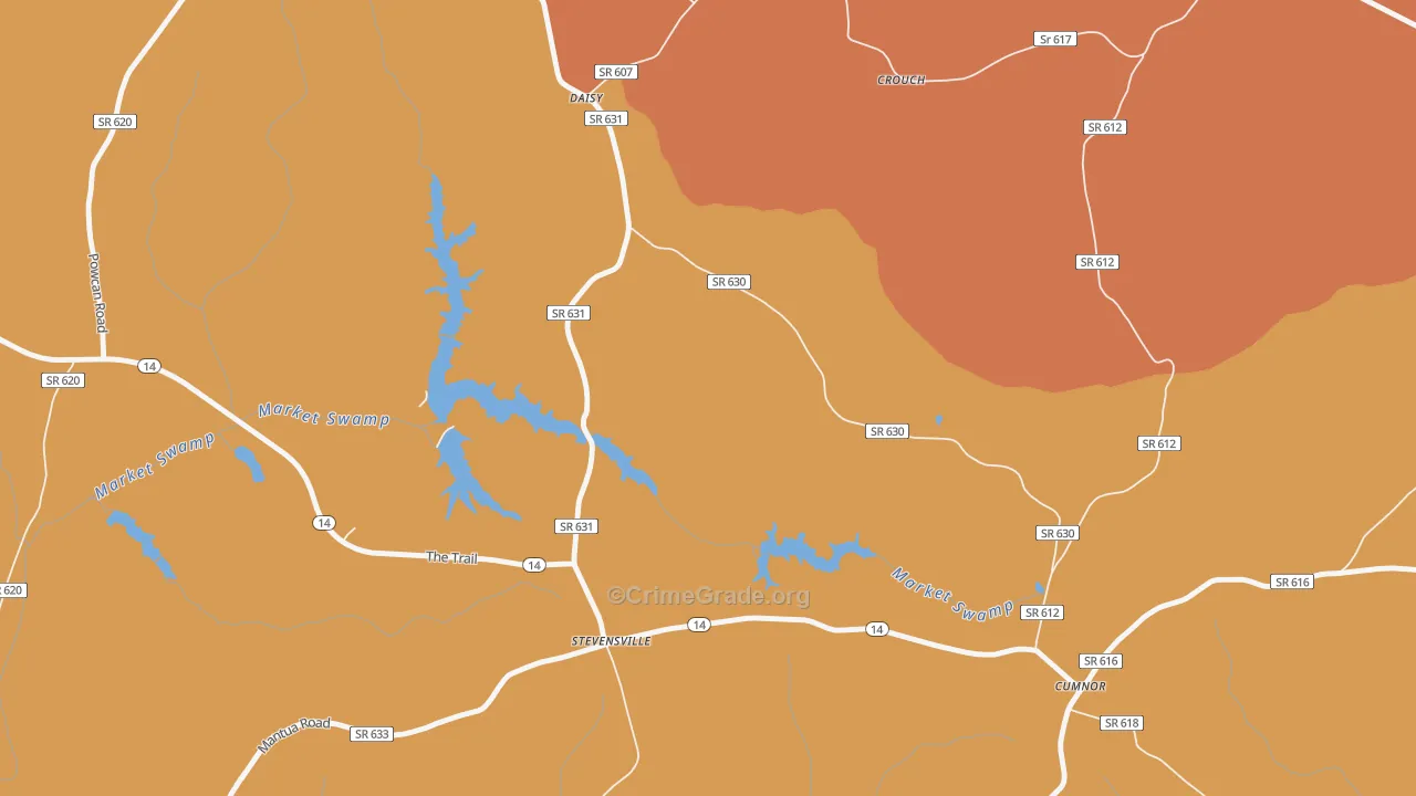 Cumnor, VA Map of Murder Rates