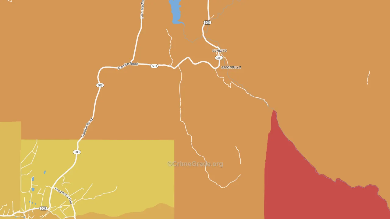 Cundiyo, NM Map of Murder Rates