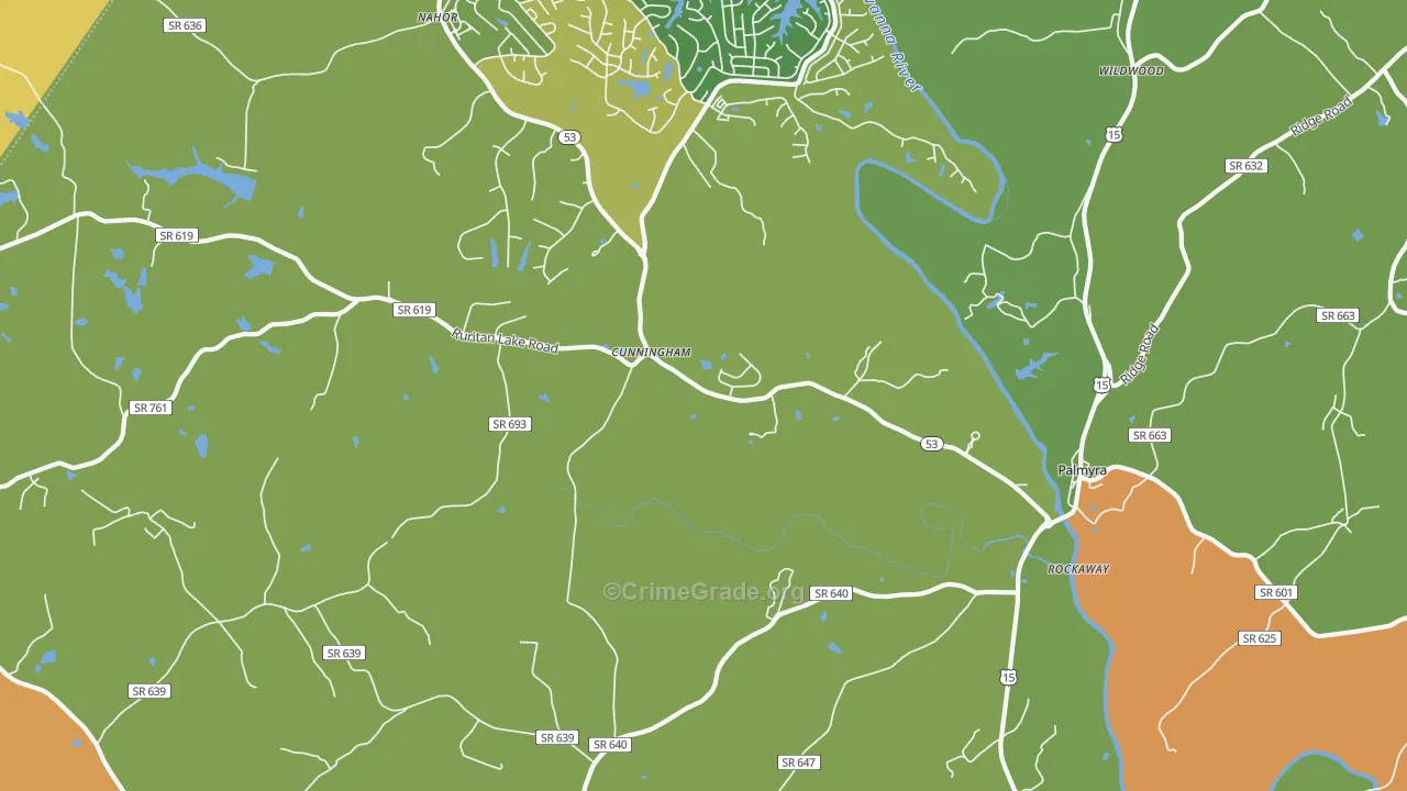 Cunningham, VA Map of Murder Rates