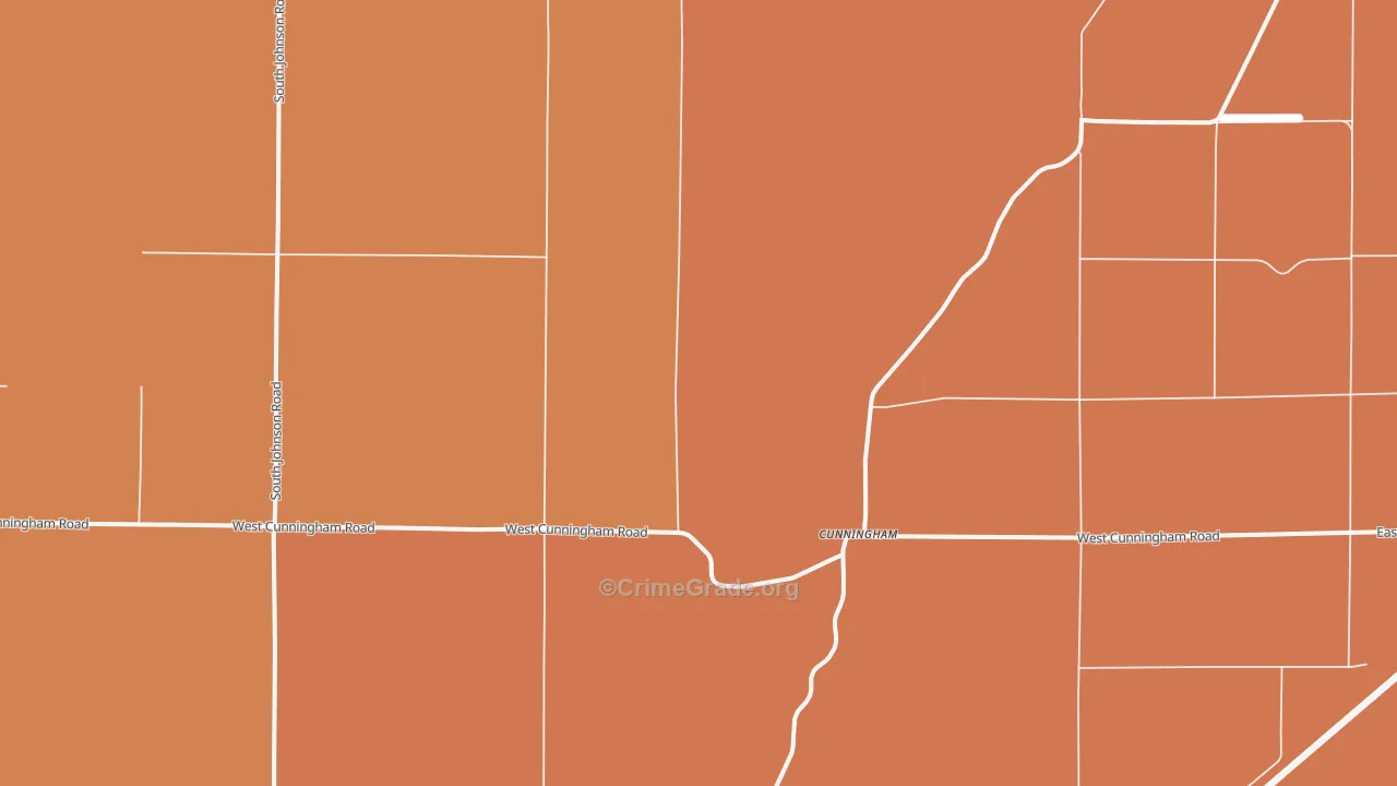 Cunningham, WA Map of Murder Rates