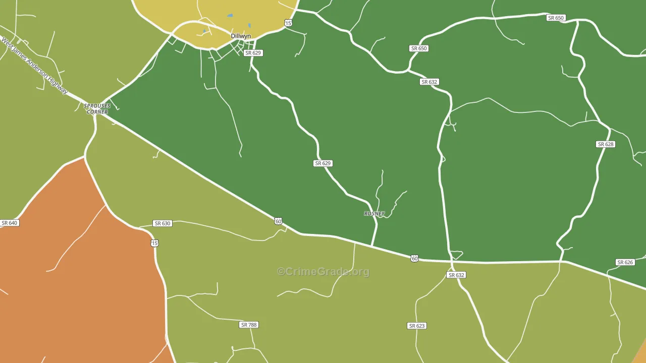 Curdsville, VA Map of Murder Rates