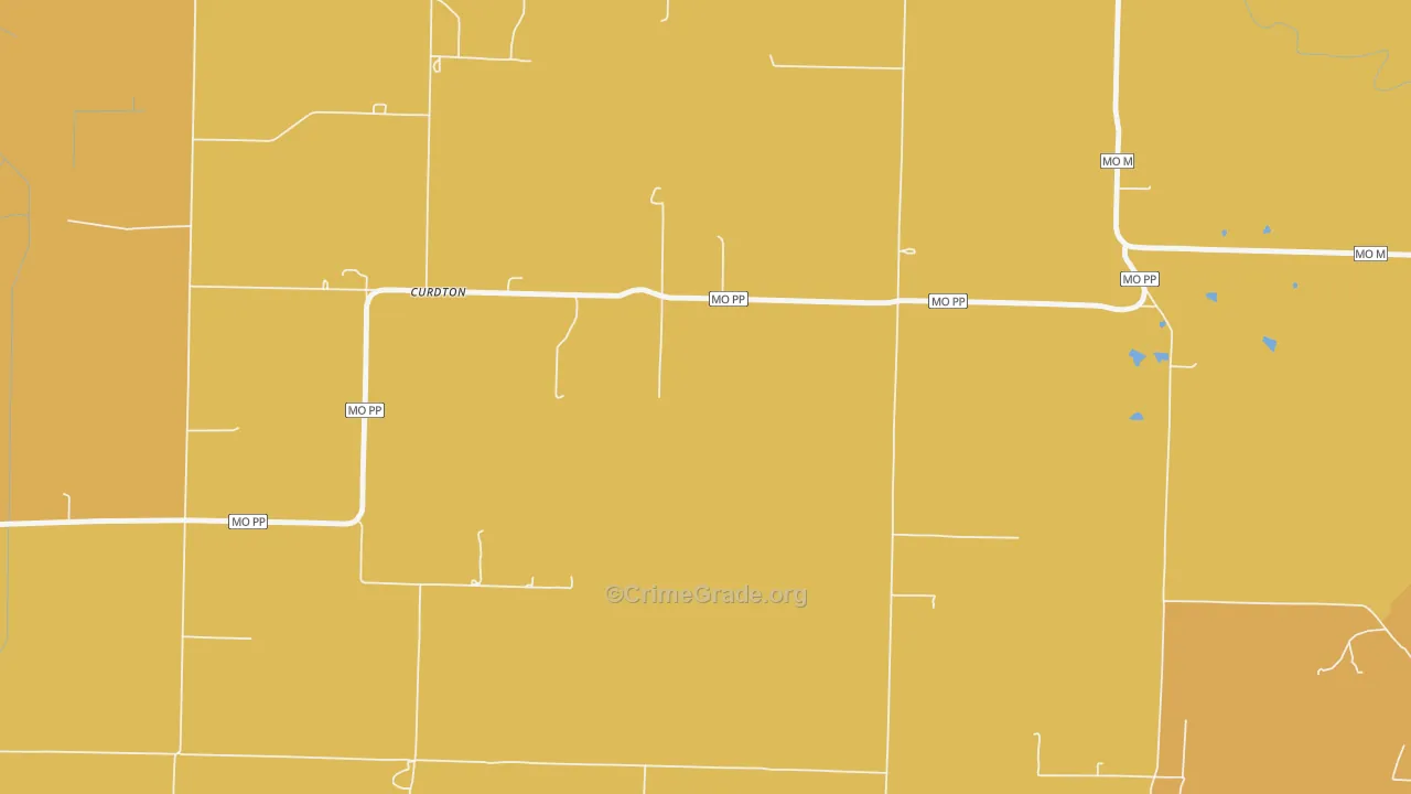 Curdton, MO Map of Murder Rates