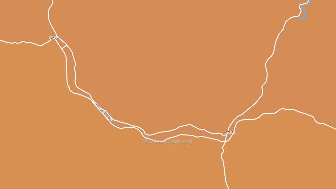 Curlew, WA Map of Murder Rates