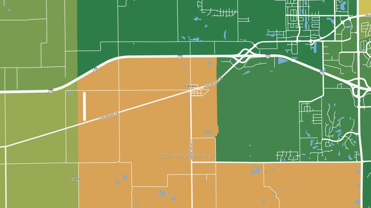 Curran, IL Map of Murder Rates