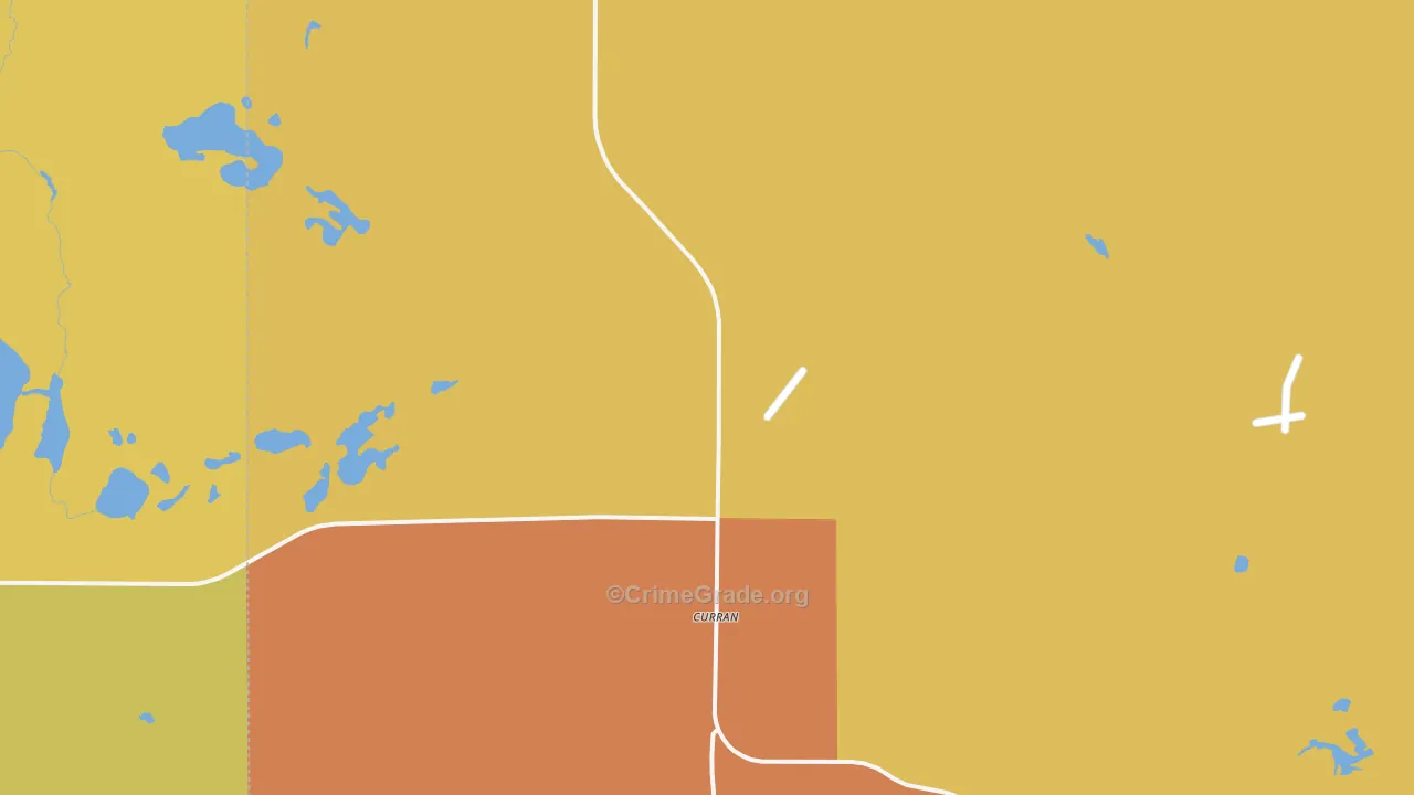 Curran, MI Map of Murder Rates
