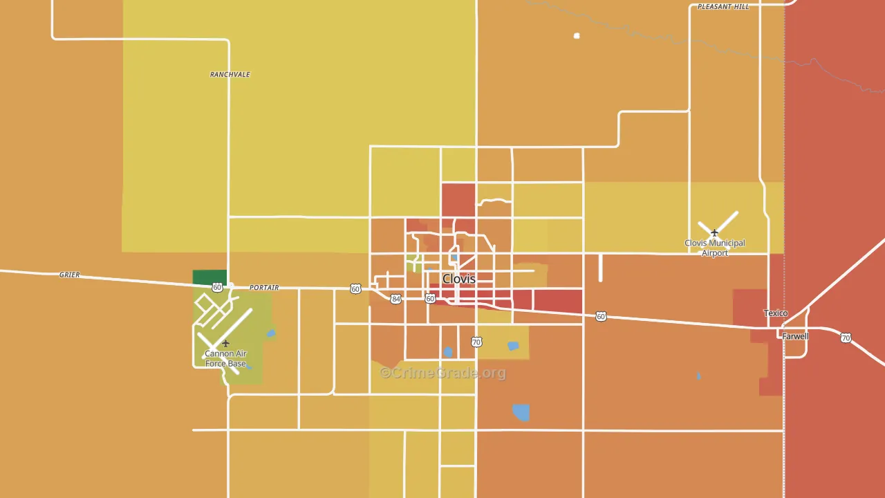 Curry County, NM Map of Murder Rates