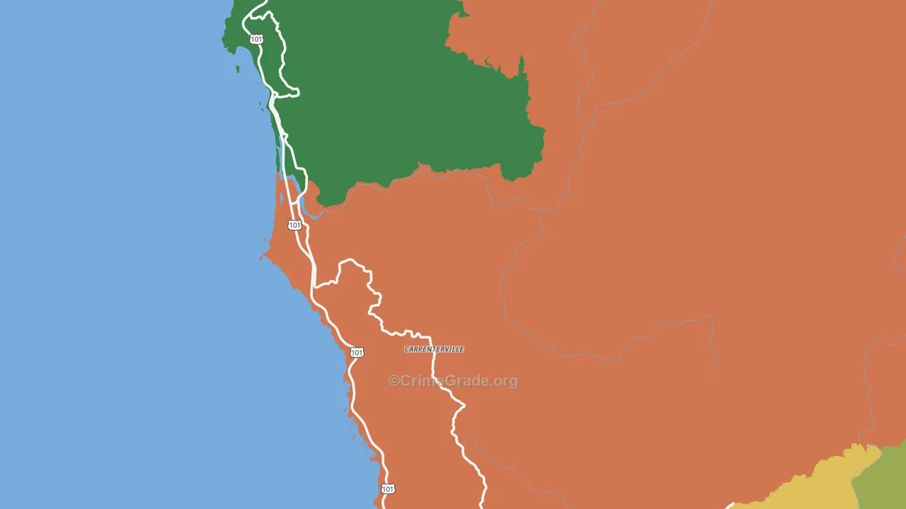 Curry County, OR Map of Murder Rates