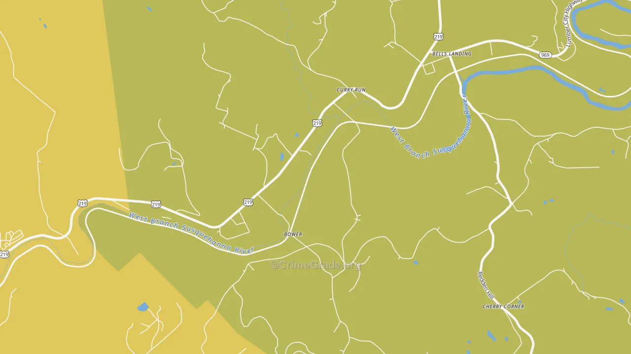 Curry Run, PA Map of Murder Rates