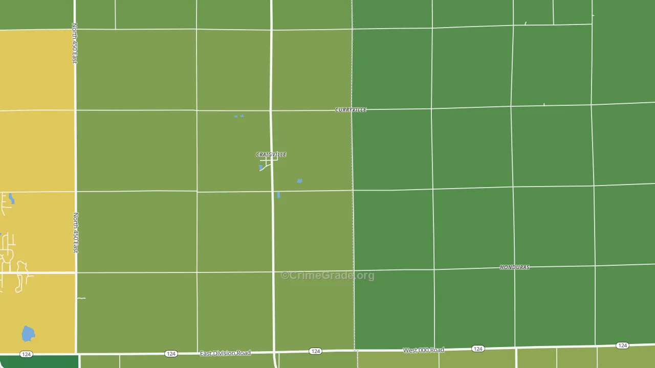 Curryville, IN Map of Murder Rates