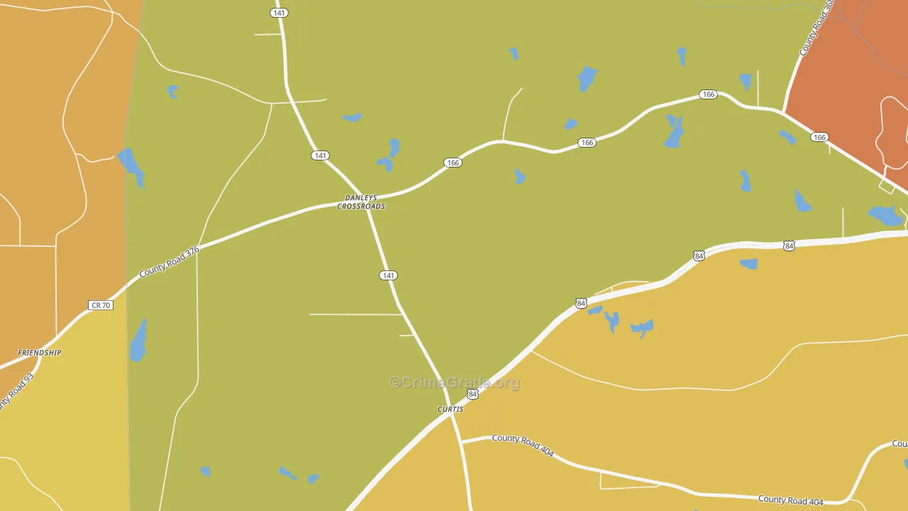 Curtis, AL Map of Murder Rates