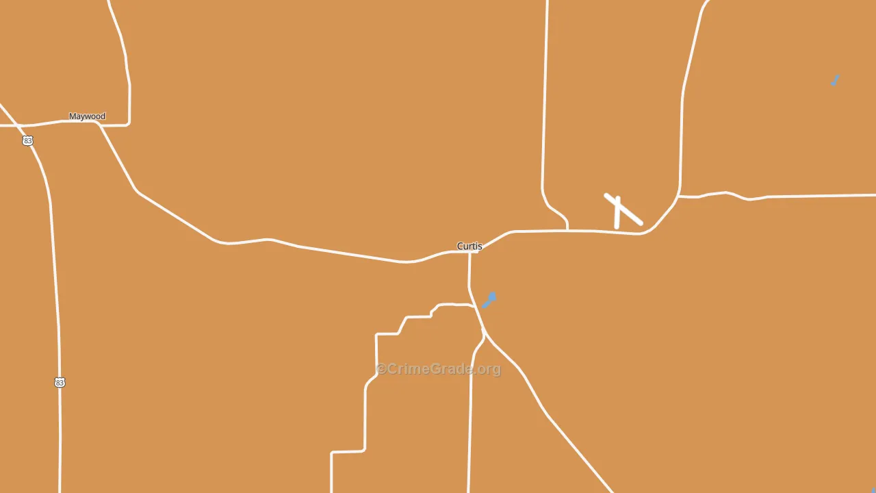 Curtis, NE Map of Murder Rates
