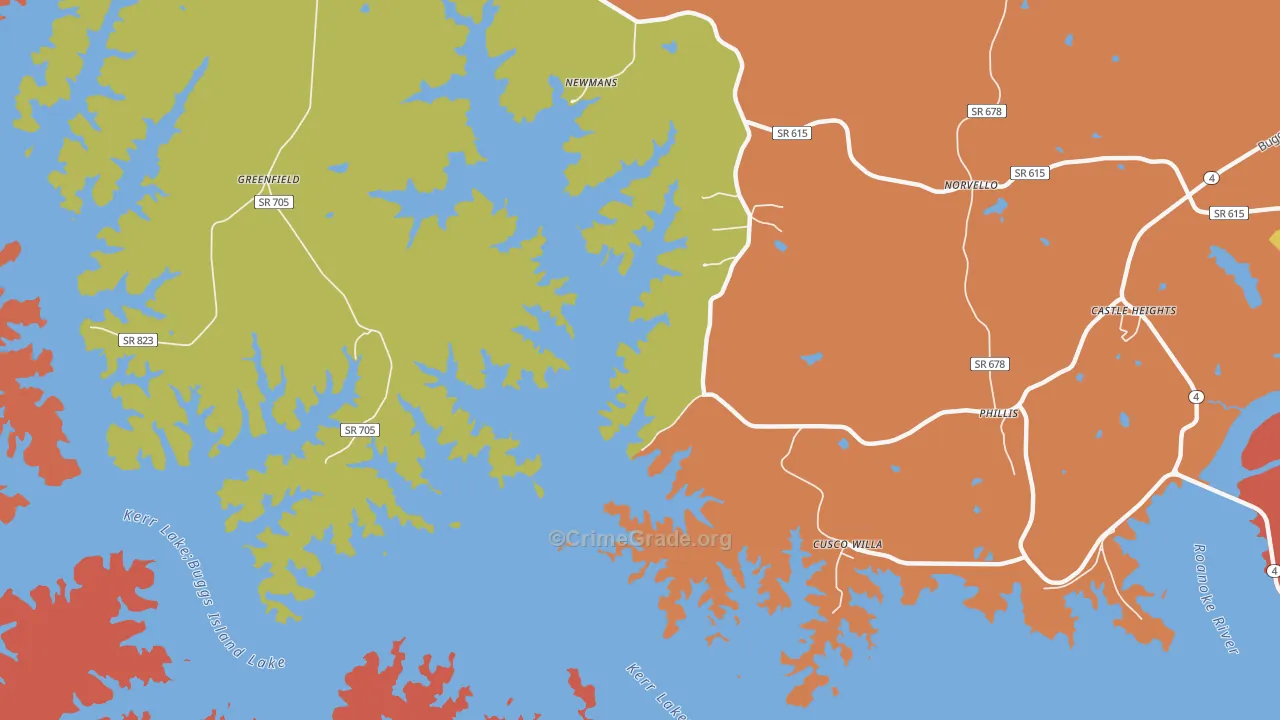 Cusco Willa, VA Map of Murder Rates