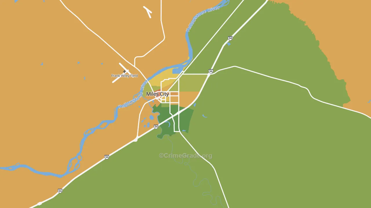 Custer County, MT Map of Murder Rates