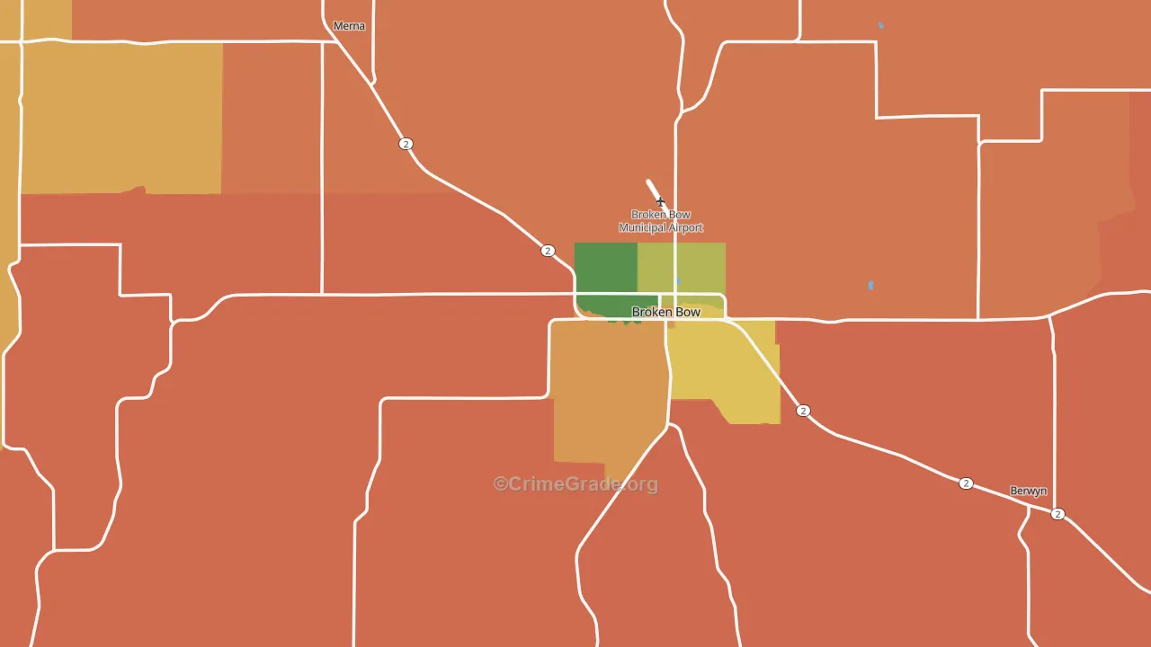 Custer County, NE Map of Murder Rates