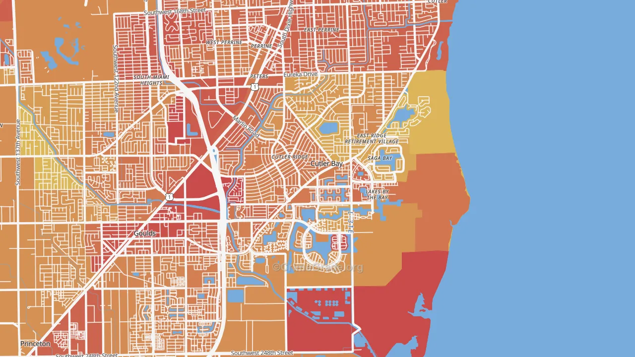 Cutler Bay, FL Map of Murder Rates