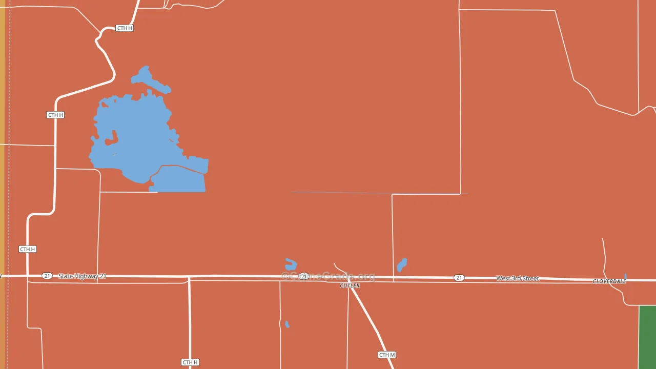 Cutler, WI Map of Murder Rates