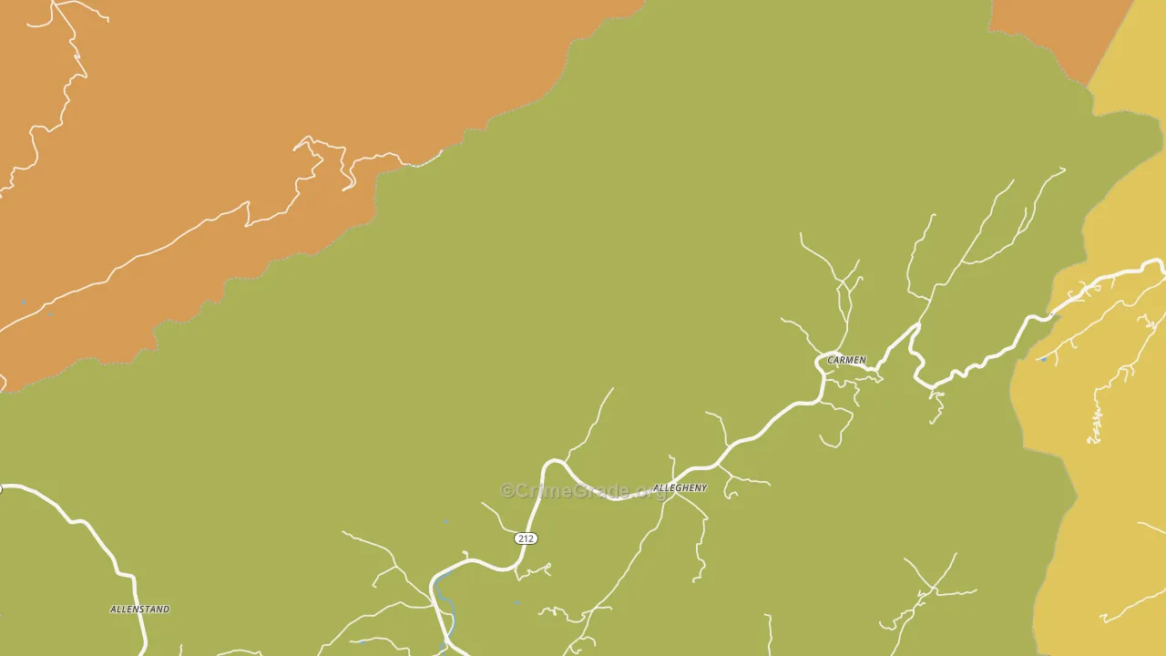 Cutshalltown, NC Map of Murder Rates