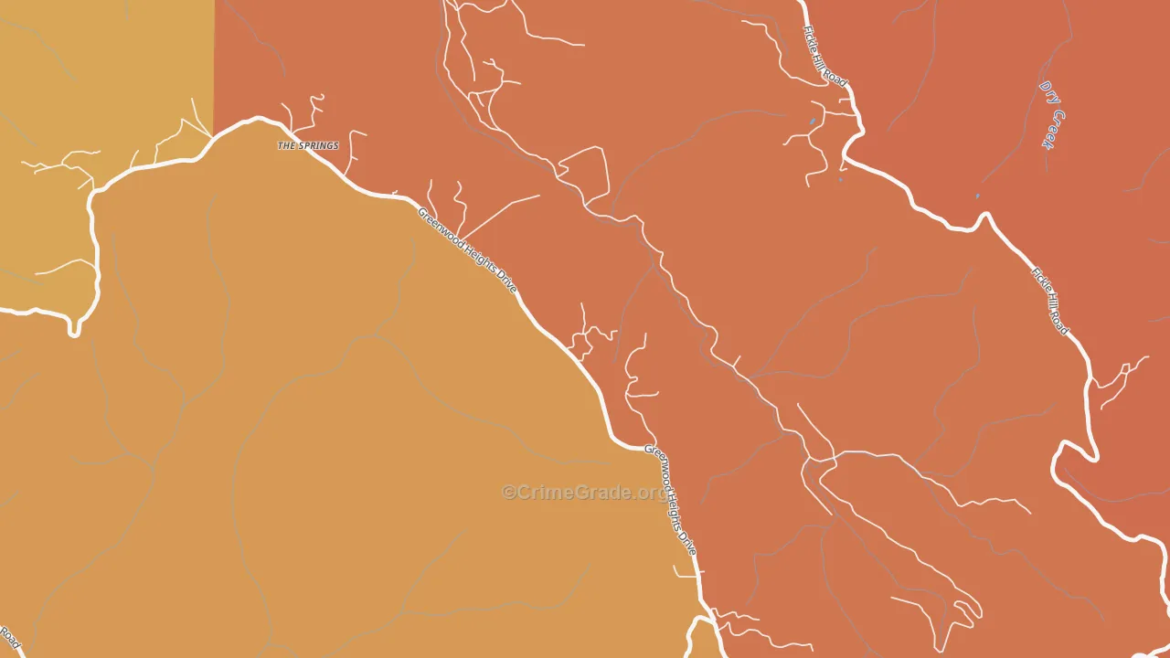 Cutten, CA Map of Murder Rates