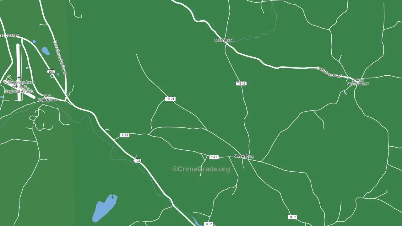 Cuttingsville, VT Map of Murder Rates