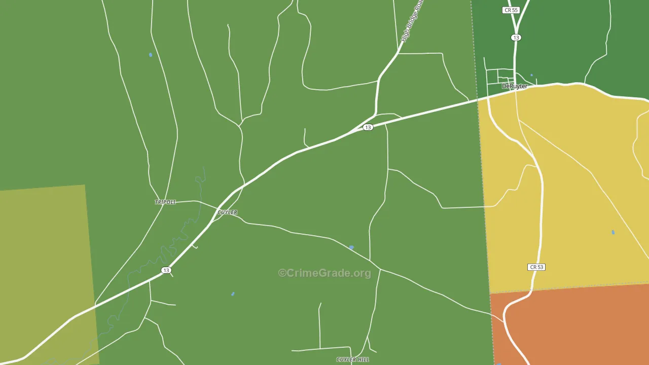 Cuyler, NY Map of Murder Rates