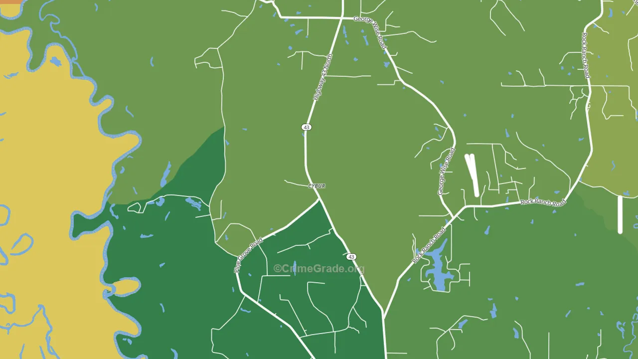 Cybur, MS Map of Murder Rates