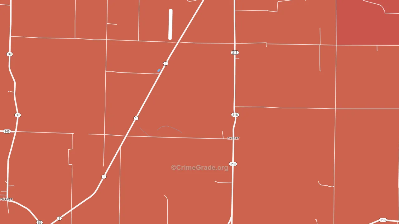 Cypert, AR Map of Murder Rates