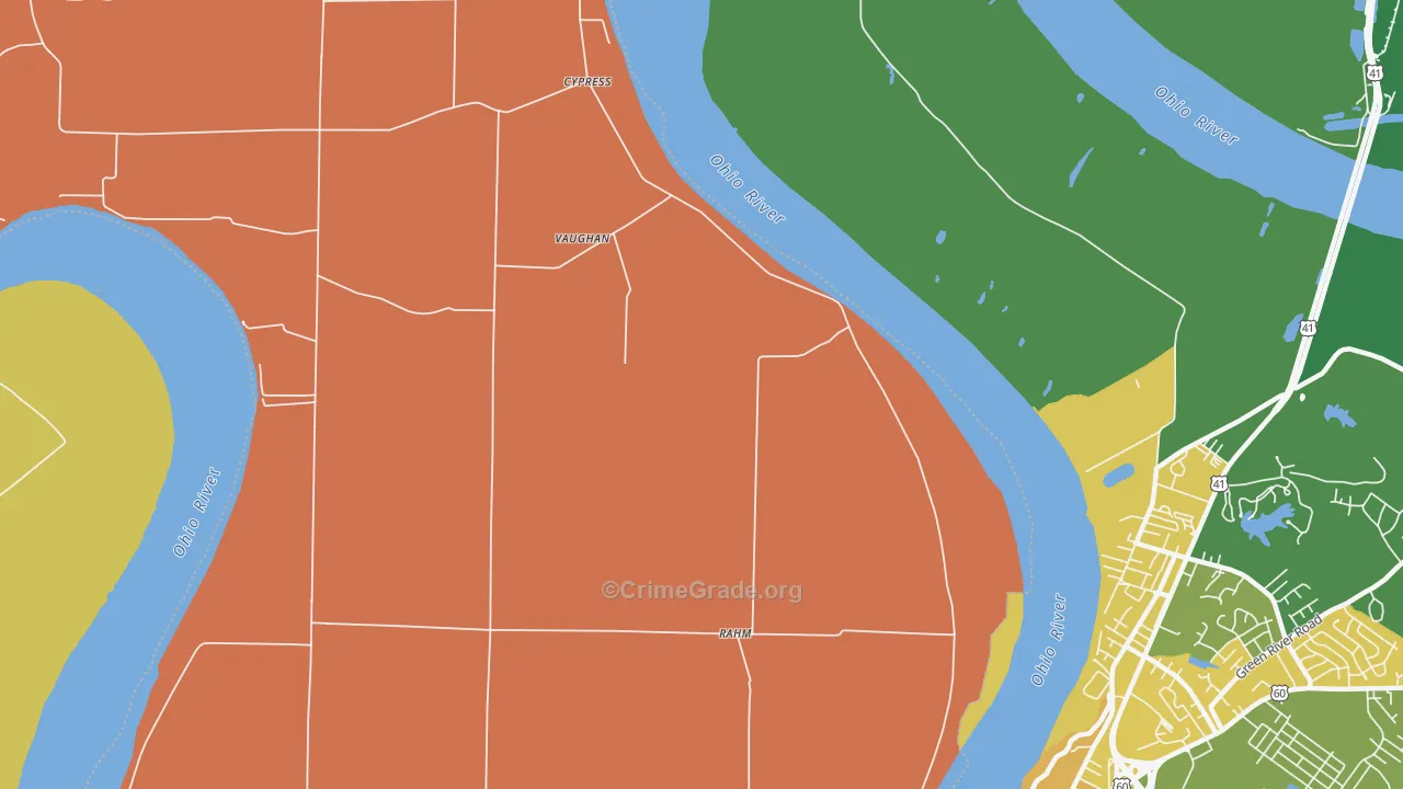 Cypress, IN Map of Murder Rates