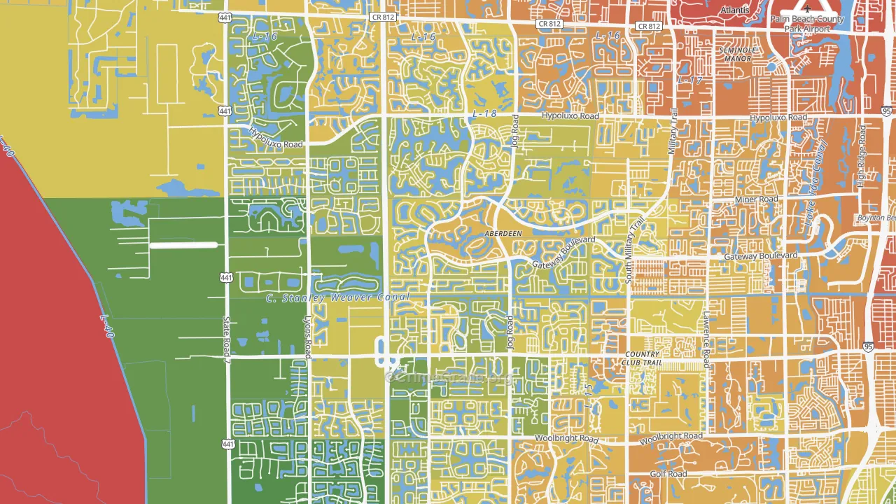 Cypress Quarters, FL Map of Murder Rates